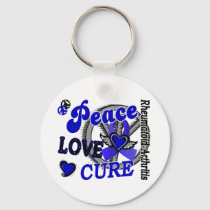 Peace Love Cure 2 Rheumatoid Arthritis Keychain