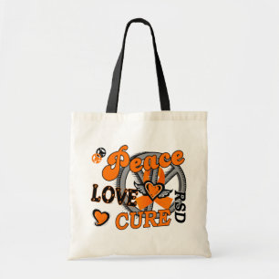 Peace Love Cure 2 RSD Reflex Sympathetic Dystrophy Tote Bag