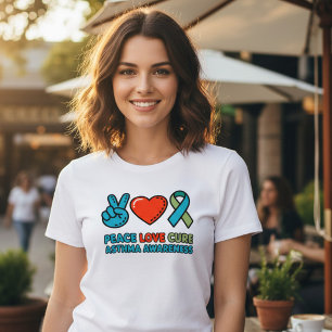 Peace Love Cure Asthma Awareness Tri-Blend Shirt