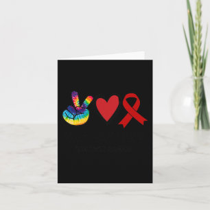 Peace Love Cure Blood Cancer Awareness Support Squ Card