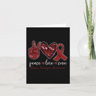 Peace love cure Brain Aneurysm Awareness month  Card