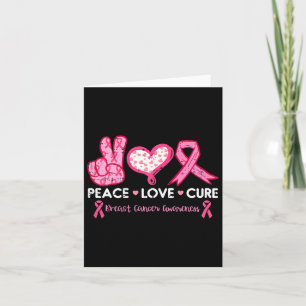 Peace Love Cure Breast Cancer Awareness Fight Surv Card