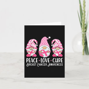 Peace Love Cure Breast Cancer Awareness Warrior Pi Card