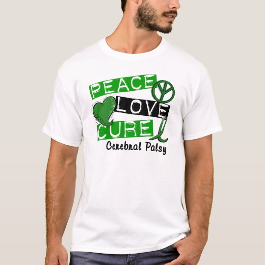 PEACE LOVE CURE CEREBRAL PALSY T-Shirts & Gifts