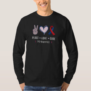 Peace Love Cure Chd Heart Disease Awareness Men Wo T-Shirt