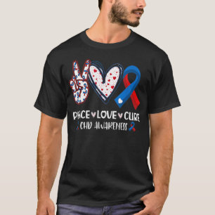Peace Love Cure Chd Heart Disease Awareness Men Wo T-Shirt