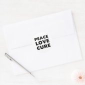 Peace Love Cure Classic Round Sticker (Envelope)