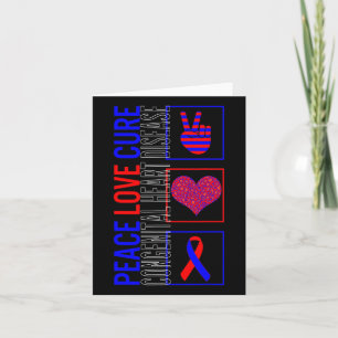 Peace Love Cure Congenital Heart Disease Awareness Card