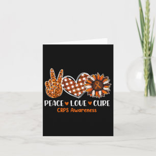 Peace Love Cure Crps Awareness Month Warrior Orang Card