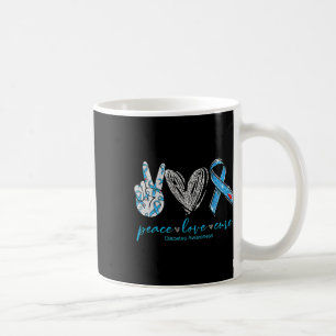 Peace Love Cure Diabetes Awareness 2  Coffee Mug