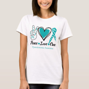 Peace Love Cure Dysautonomia Awareness T-Shirt