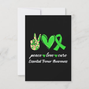 Peace Love Cure Green Ribbon Essential Tremor Card