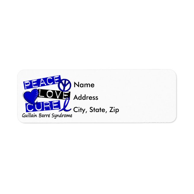 Peace Love Cure Guillain Barre Syndrome (Front)