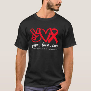 Peace Love Cure Heart Disease Awareness Month For T-Shirt