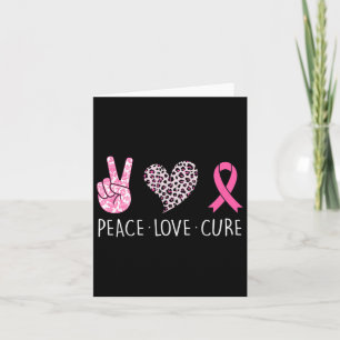 Peace Love Cure Heart Pink Ribbon Breast Cancer Aw Card