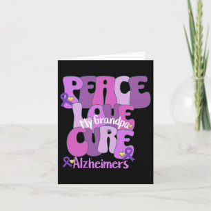 Peace Love Cure Heimerheimers Purple Ribbon End He Card