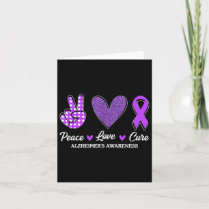 Peace Love Cure Heimers Awareness Card