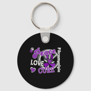 Peace Love Cure Keychain