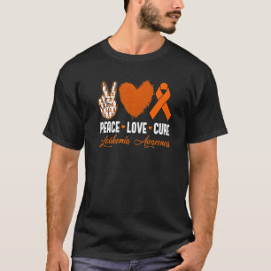 Peace Love Cure Leukaemia Awareness Month Warrior  T-Shirt