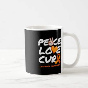 Peace Love Cure - Leukemia Awareness Coffee Mug