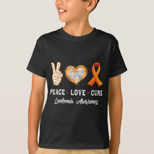 Peace Love cure Leukemia awareness men women kids  T-Shirt