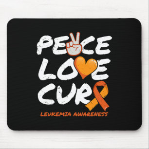 Peace Love Cure - Leukemia Awareness Mouse Pad