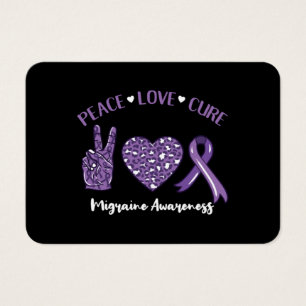 Peace Love Cure Migraine Awareness Ruban