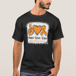 Peace Love Cure Multiple Sclerosis Ms Awareness Or T-Shirt