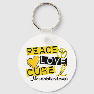 Peace Love Cure Neuroblastoma Keychain