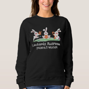 Peace Love Cure Orange Ribbon Leukemia Awareness E Sweatshirt
