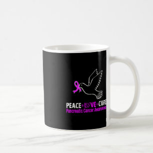 PEACE LOVE CURE PANCREATIC CANCER AWARENESS 2 COFFEE MUG