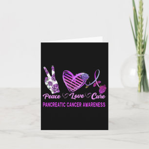 Peace Love Cure Pancreatic Cancer Awareness Women' Card