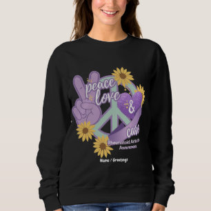 Peace Love Cure Rheumatoid Arthritis Awareness Sweatshirt