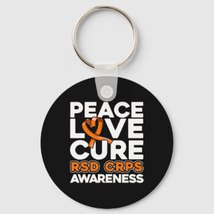 Peace Love Cure Rsd Crps Awareness Keychain