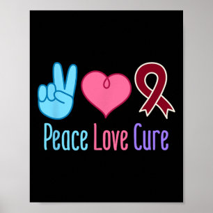 Peace Love Cure Sickle Cell Anemia Awareness Scd 1 Poster