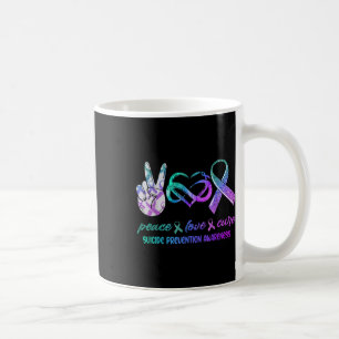 Peace Love Cure Suicide Prevention Awareness Coffee Mug