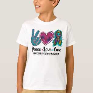 Peace Love Cure Suicide Prevention Awareness T-Shirt