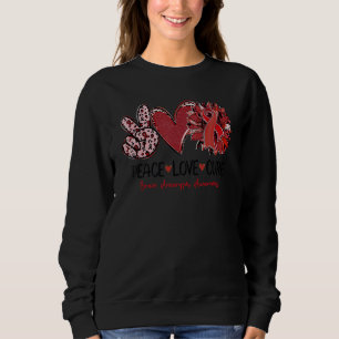 Peace Love Cure Sunflower Leopard Brain Aneurysm A Sweatshirt