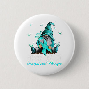 Peace Love Cure Teal AOTA Occupational 2 Inch Round Button
