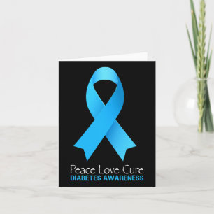 Peace Love Cure Type 1 Diabetes Awareness T1d Diab Card