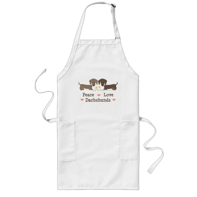 Peace Love Dachshunds Apron (Front)