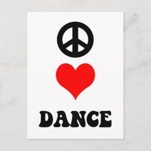 Peace Love Dance Postcard