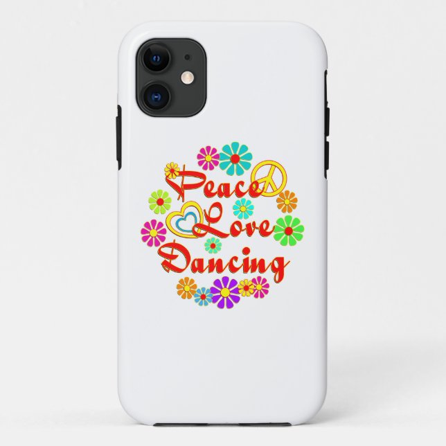 PEACE LOVE Dancing Case-Mate iPhone Case (Back)