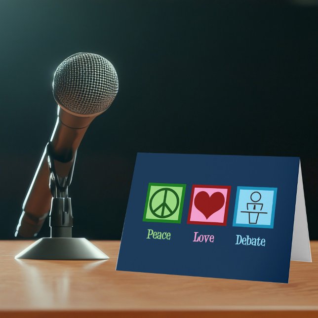 Peace Love Debate Team Holiday Card (Creator Uploaded)