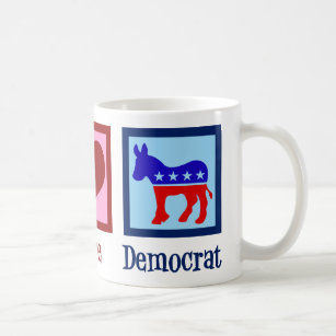Peace Love Democrat Coffee Mug
