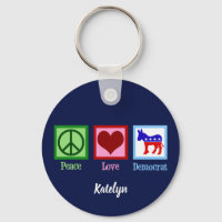 Peace Love Democrat Cute Custom
