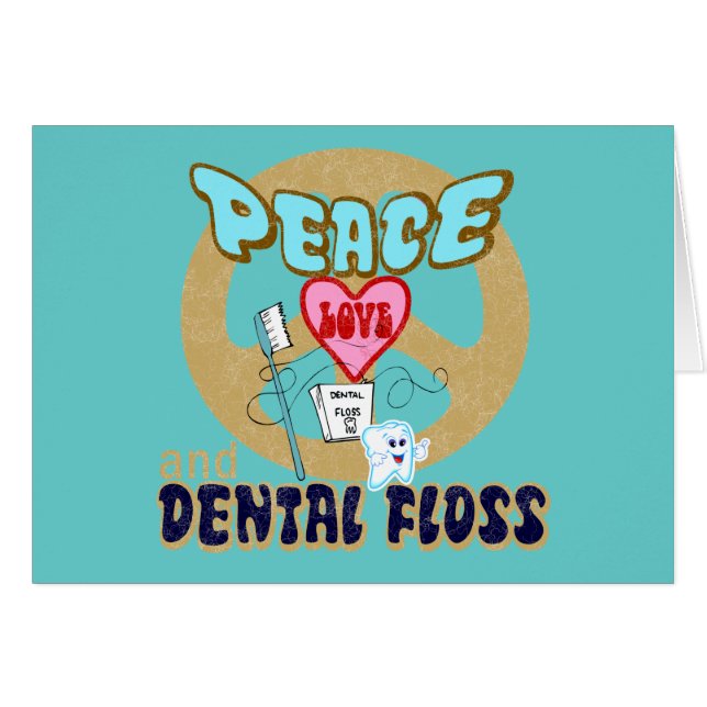 PEACE LOVE DENTAL FLOSS (Front Horizontal)