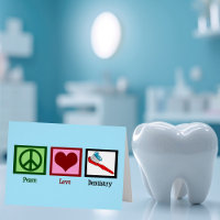 Peace Love Dentistry Dentist Office Holiday Card
