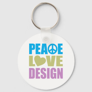 Peace Love Design Keychain