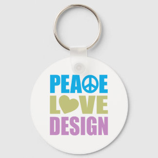 Peace Love Design Keychain
